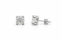 Boucles d'oreilles Idee Preziose dal 1987 in Or blanc Zircone